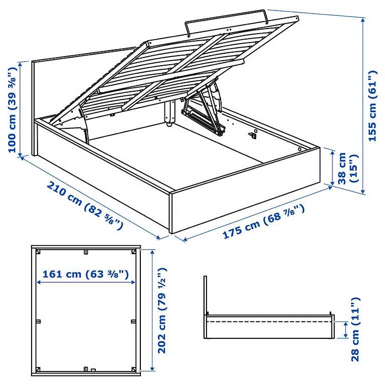 Letti: Cadre de lit IKEA MALM – Usato da Gland venduto da hel_sy9l 4