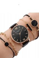 Damenuhr, Armband schwarz