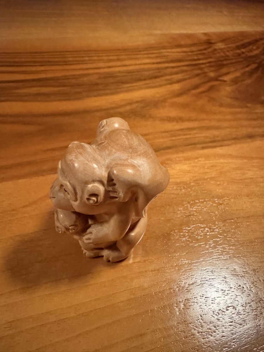 Statuette: Okimono Netsuke Holz Affen – Usato da Gipf-Oberfrick venduto da Iberico 9