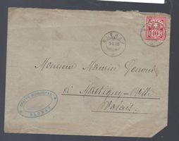 letttre Blonay - Martigny 1889