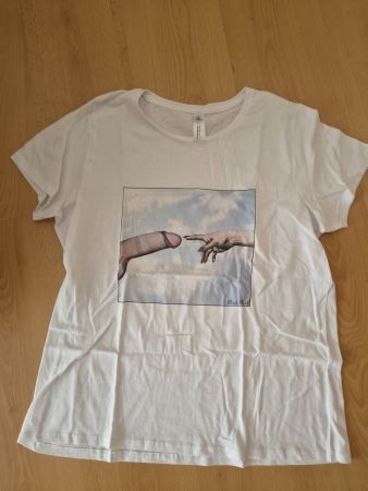 Musch Musch T-Shirt weiss mit Print Grösse XXL neu