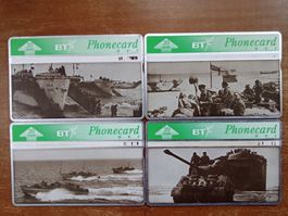 4 Telefonkarten British Telecom D-Day 2. Weltkrieg
