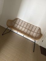 Micasa Rattan bench with metal frame perfect condition