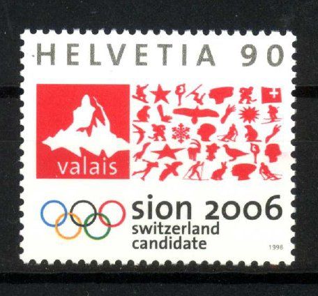 Tutti i francobolli: 1998, Werbung Sitten Olympiade 2006 ** – Usato da Willisau venduto da Vollstempel