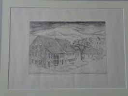 Litho - Niederbipp signiert U. Dolder