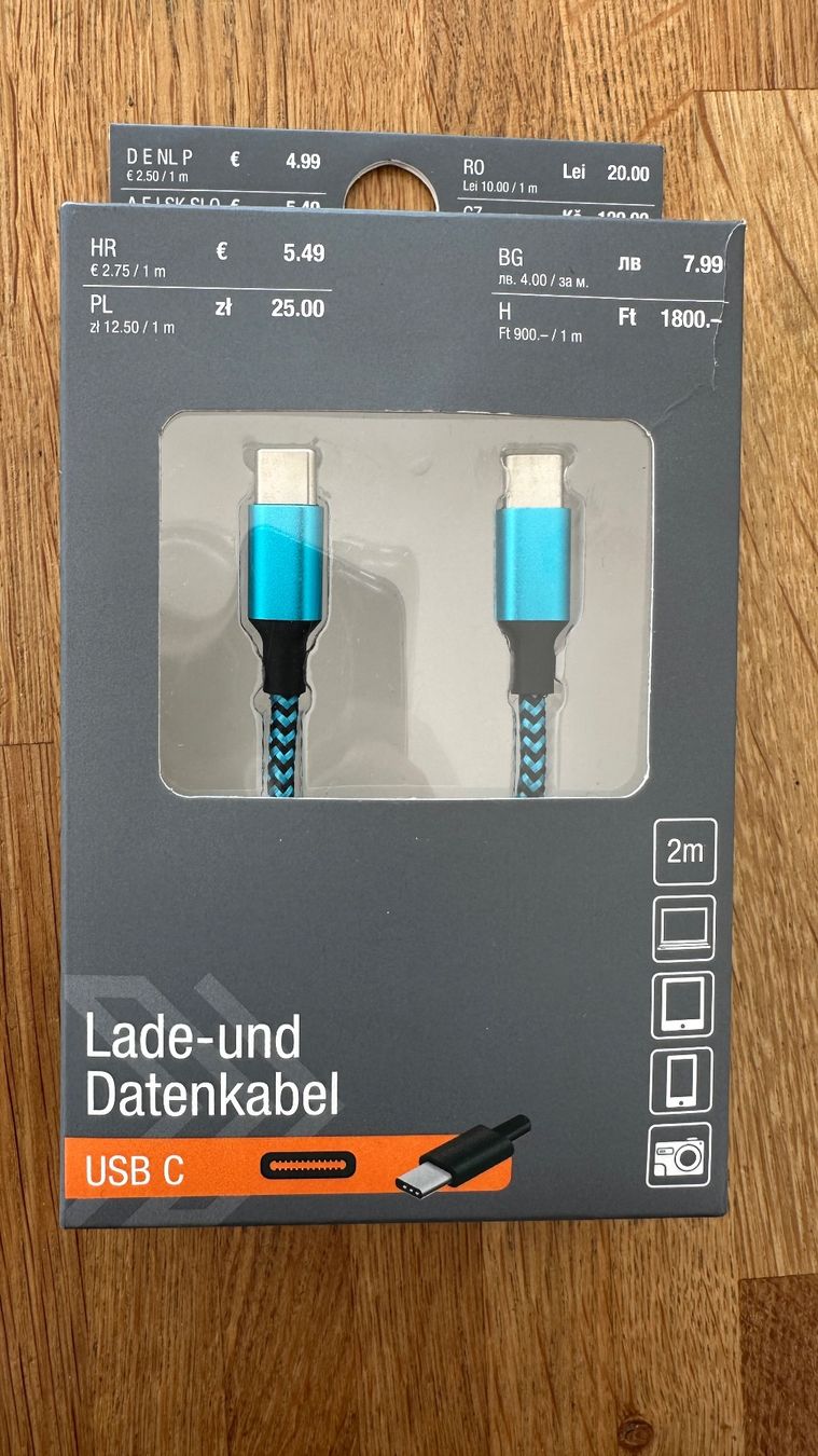 Cavi: Ladekabel USB-C zu USB-C 2m - NEU – Nuovo (secondo la descrizione) da Winterthur venduto da Secondhand-Family