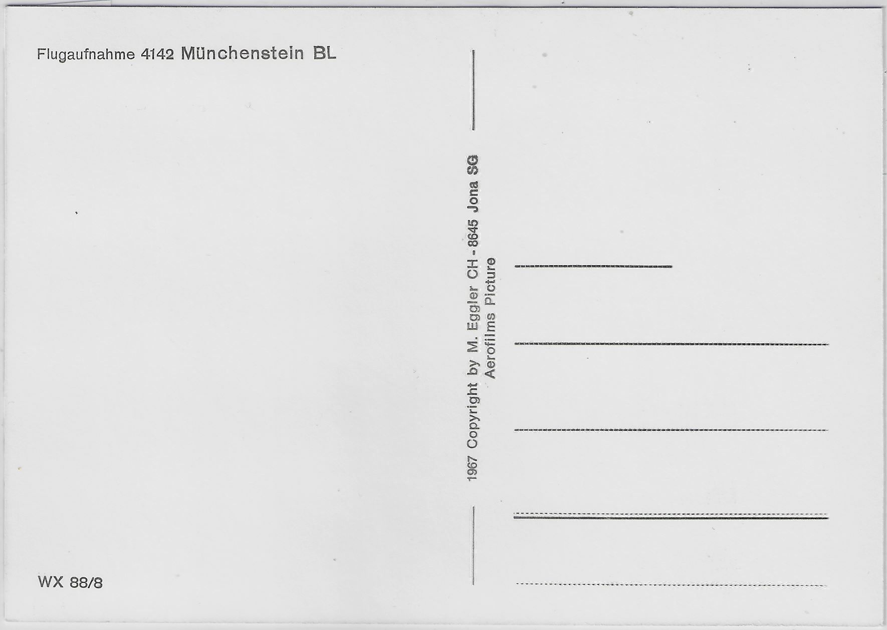Ansichtskarten: Flugaufnahme Münchenstein BL – Antik aus Ettingen von Kartenplanet 1