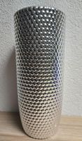 Silberne Vase, Dekovase, Bodenvase, 30cm hoch, modern