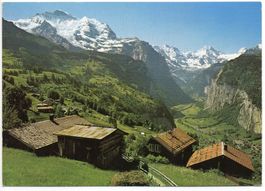 WENGEN Jungfrau, Grosshorn, Breithorn mit Lauterbrunnental