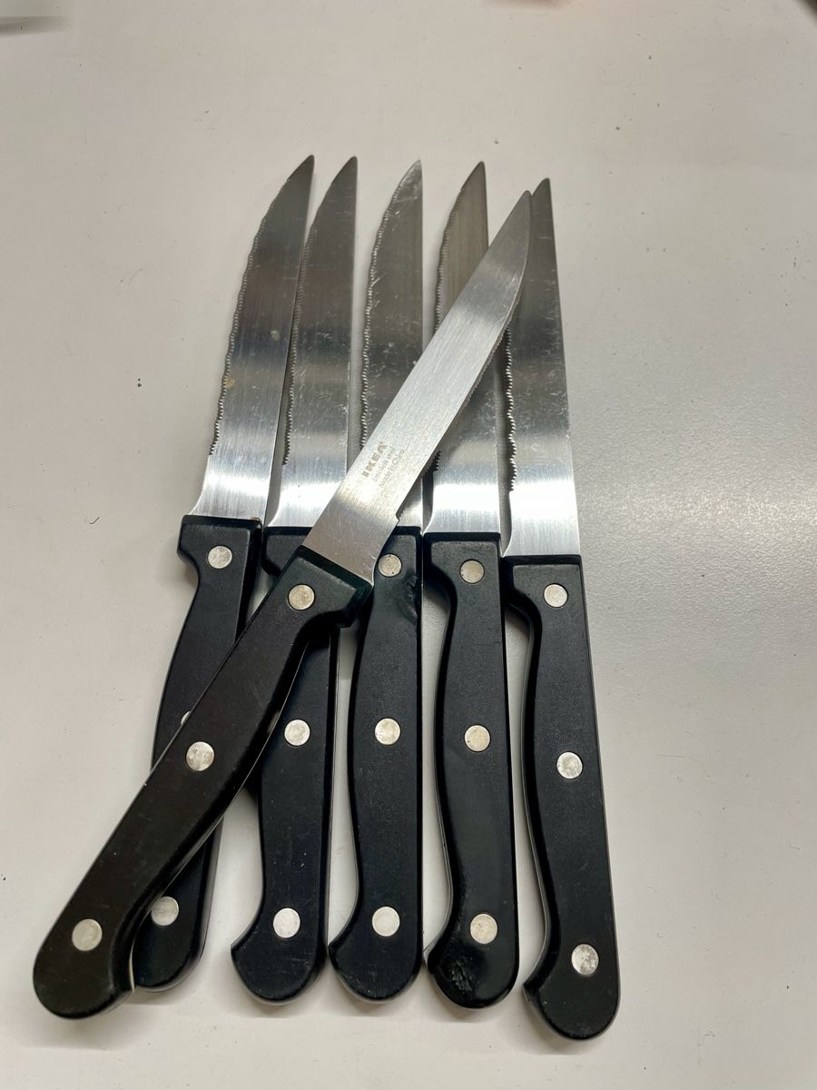 Ikea Messer: IKEA Steakmesser Set, 6, Schwarz – Gebraucht aus Schafhausen i.E. von prodigy21