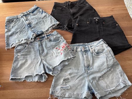 5 Stück Jeans-Shorts, Damen, Gr. 36