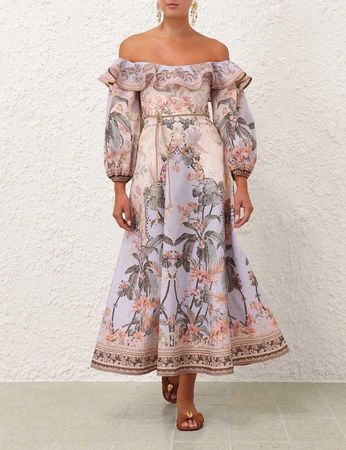 Authentic Zimmermann Linen Midi Dress