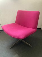 Drehstuhl Stoffbezug pink Metallfuss - Sessel - drehbar