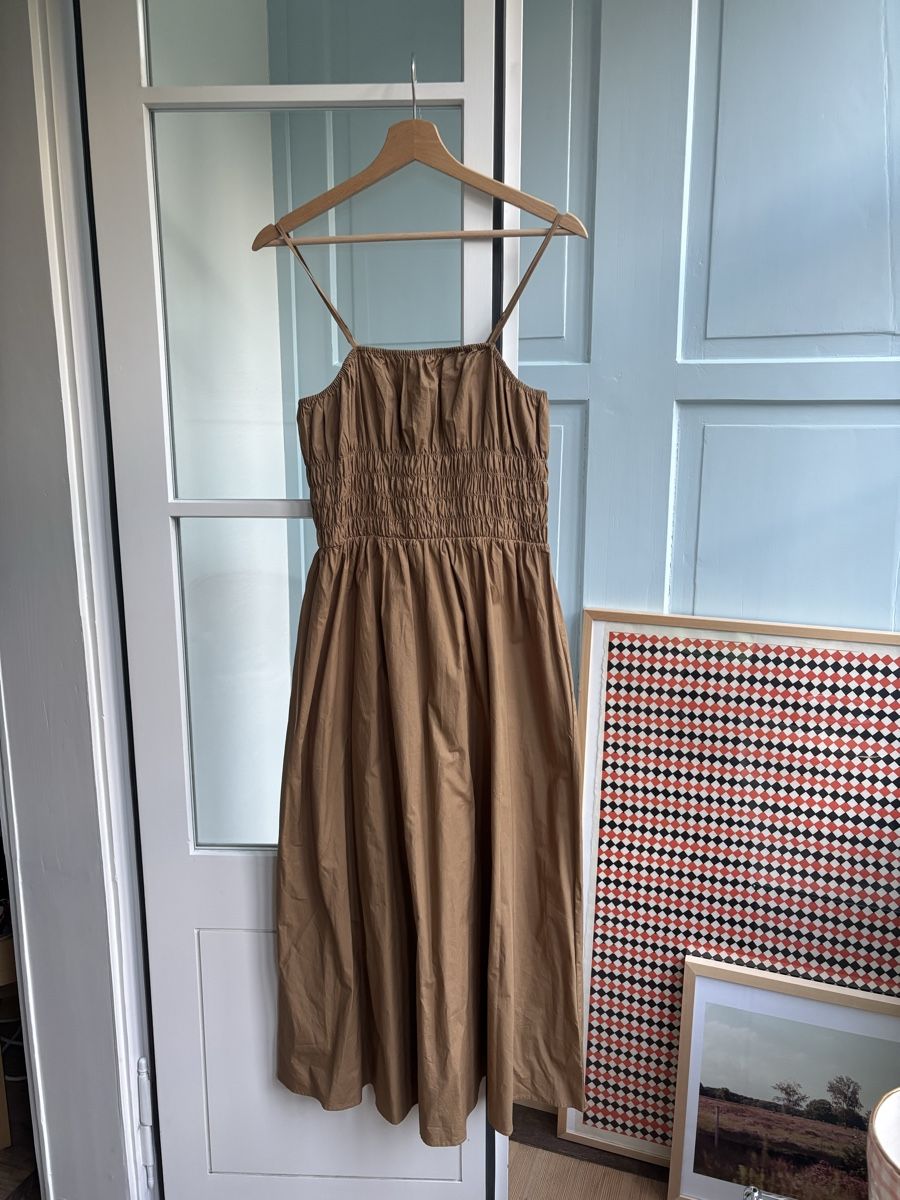 H&M Vestiti: Langes Popeline Kleid Braun Gr XS/S – Nuovo (secondo la descrizione) da Bern venduto da emski