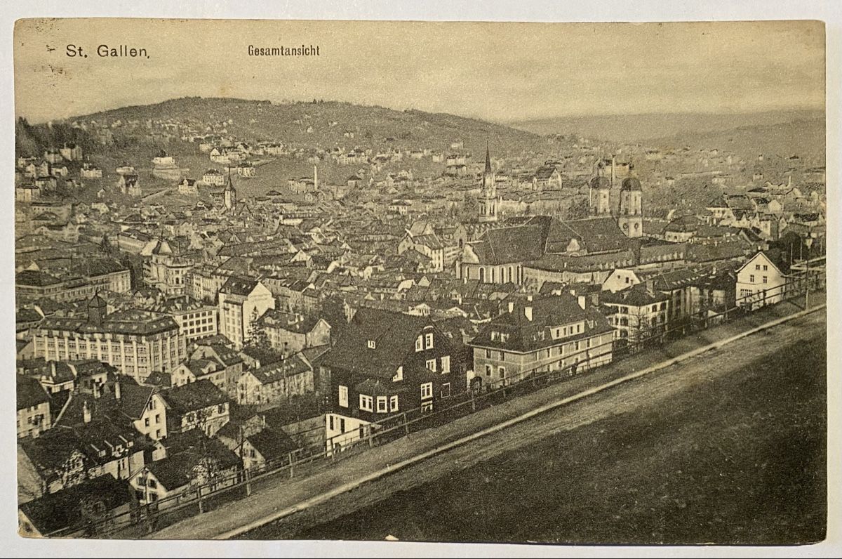 Cartoline postali: Alte Ansichtskarte St. Gallen, 1911 – Usato da Riehen venduto da Tignanello1