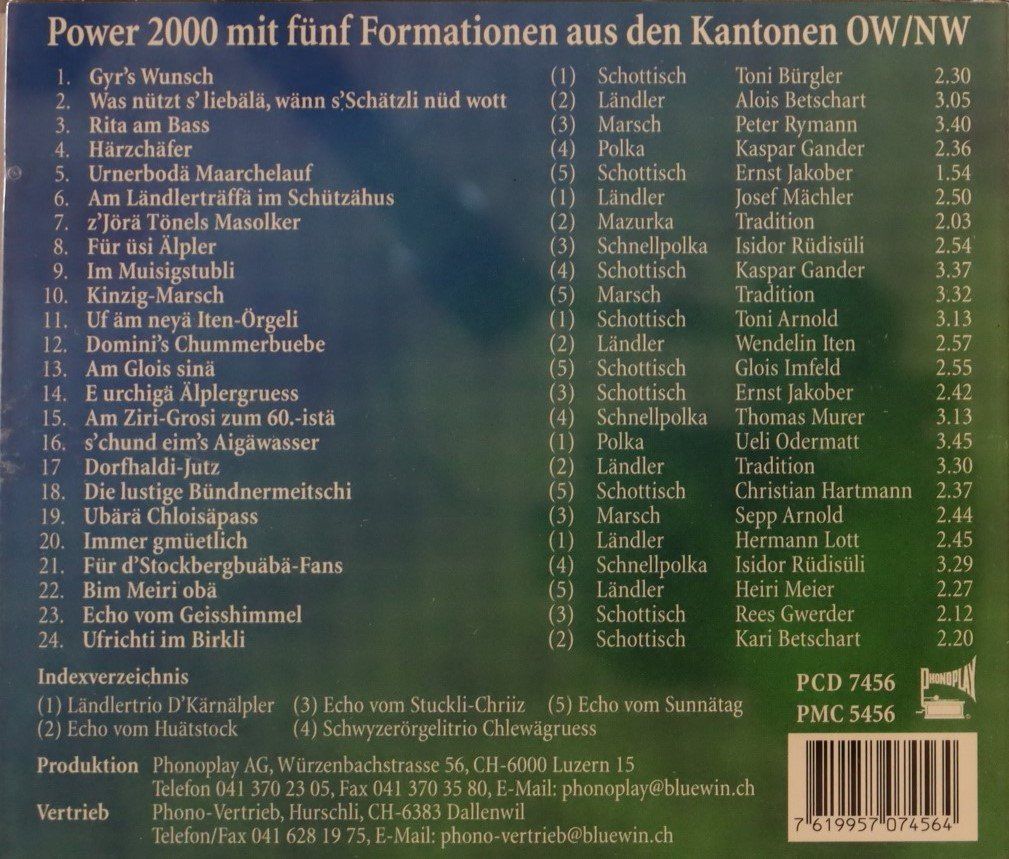 CDs: Power 2000 - …Im Schwiizer Saund – D'occasion à Luzern par CONTENTI 2