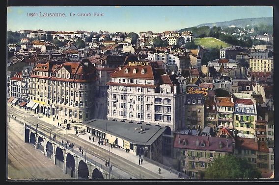 Cartoline postali: AK Lausanne, Le Grand Pont – Usato da Berlin venduto da bartko-reher