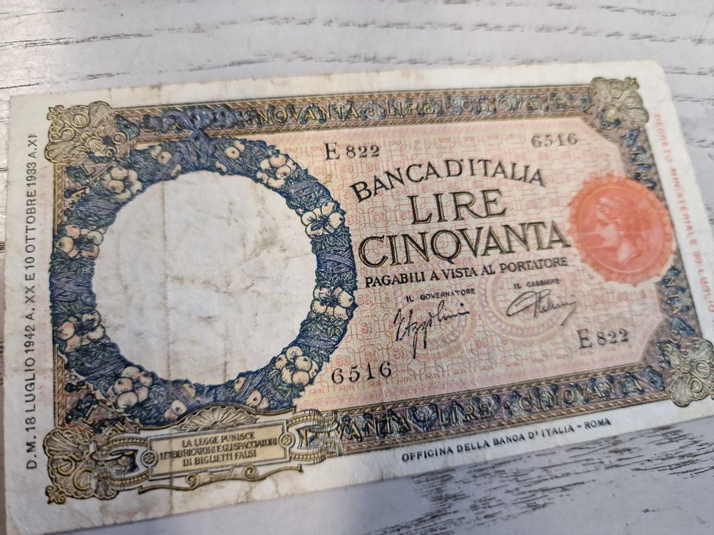 Banknoten Itália 1931 Kaufen auf Ricardo
