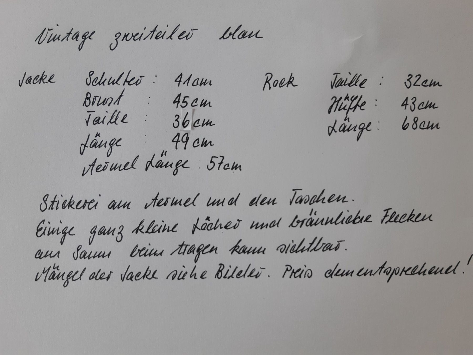 Anzüge & Kostüme: Zweiteiler Vintage blau – Gebraucht aus Arbon von torso444 8