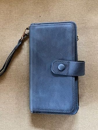 iPhone 14 Plus Leder Wallet Etui Tasche mit 11 Kartenfächern