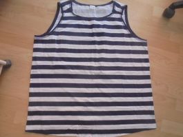 TOP Gr. 52/54 NEU Baumwolle blau/weiss