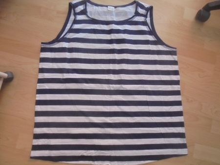 TOP Gr. 52/54 NEU Baumwolle blau/weiss