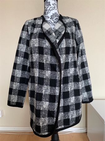 SISLEY Jacke  Mantel schwarz weiss grau