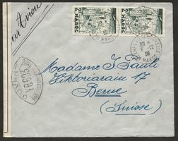 Zensur Flugpost Schweiz 1939 Casaablanca-Marseille Luftpost