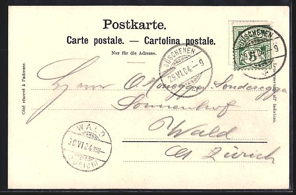 Cartoline postali: Andermatt, Ortsansicht im Sonnenschein – Usato da Berlin venduto da bartko-reher 1