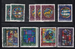 Timbres suisses Pro Patria 1968 à 1971