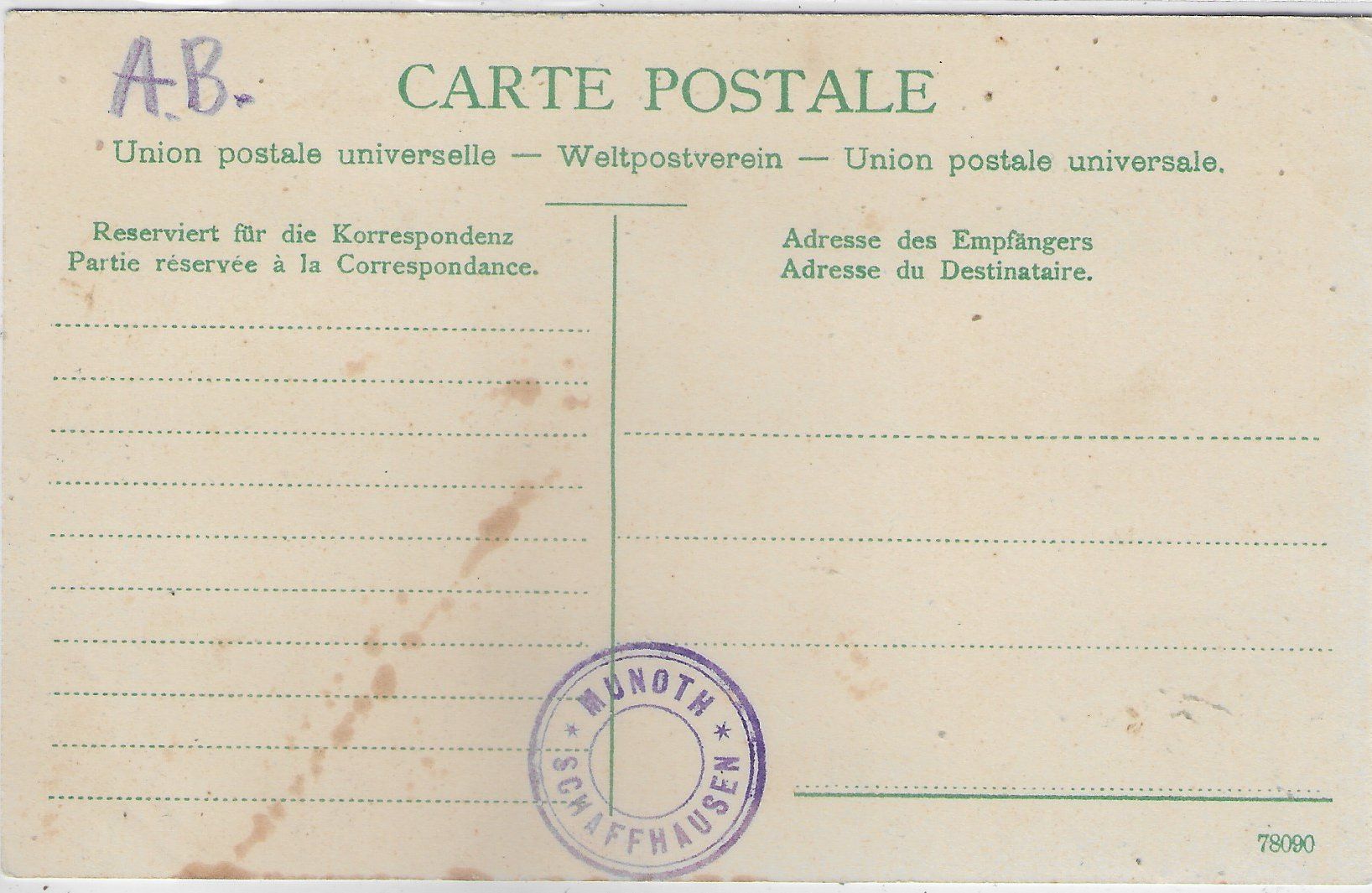 Cartoline postali: Schaffhausen - Munotturm mit Plattform - Litho – Usato da Ettingen venduto da Kartenplanet 1