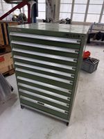 Werkstattschrank Metall 10 Schubladen grün Lista gebraucht