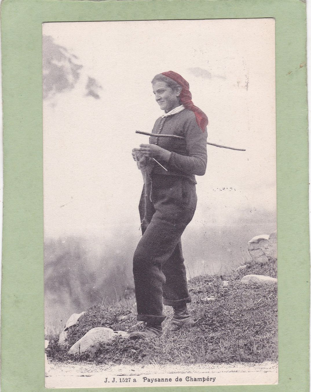 Cartoline postali: Paysanne de Champéry 1933 – Usato da Herisau venduto da Lisegrat2008