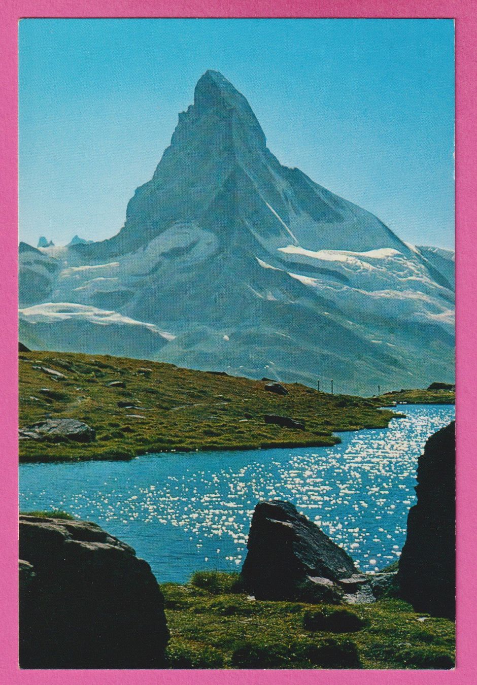 Ansichtskarten: Zermatt Stellisee mit Matterhorn – Gebraucht aus Einsiedeln von dillie