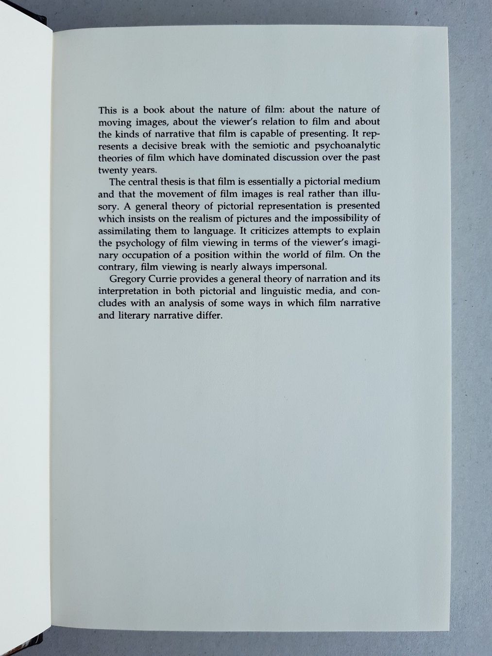 Libri: Image and Mind: Film, Philosophy, and Cognitive Science – Nuovo e nell'imballaggio originale da Basel venduto da odradek 2