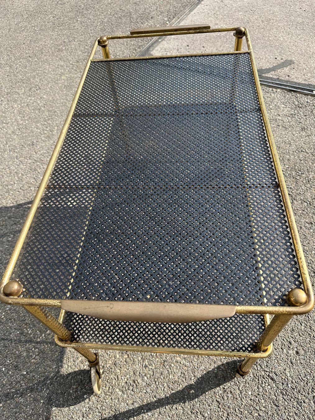 Carrelli di servizio: Vintage Servierwagen Barwagen Messing Lochblech – Usato da Zürich venduto da atlantis77 6