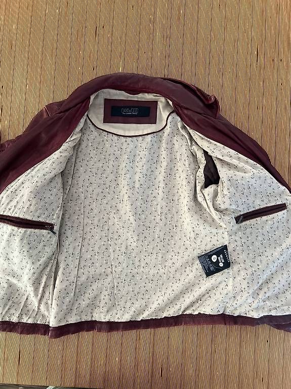 Giacche: Tolle bordeaux-rote Lederjacke – Usato da Schötz venduto da CaCh01 2