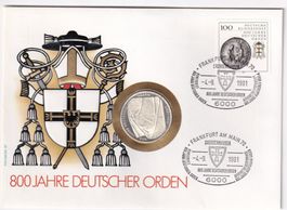 Münzbrief Deutschland 10 Mark 1991