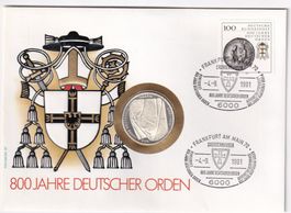 Münzenbrief Deutschland 10 Mark 1991