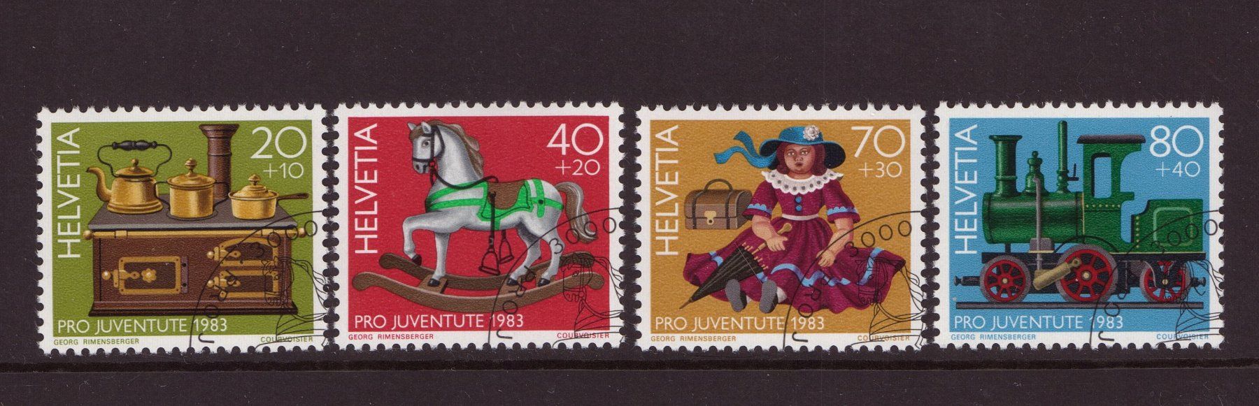 Alle Briefmarken: 1983 Serie Pro Juventute Ersttagsstempel – Gebraucht aus Eggersriet von stamp303