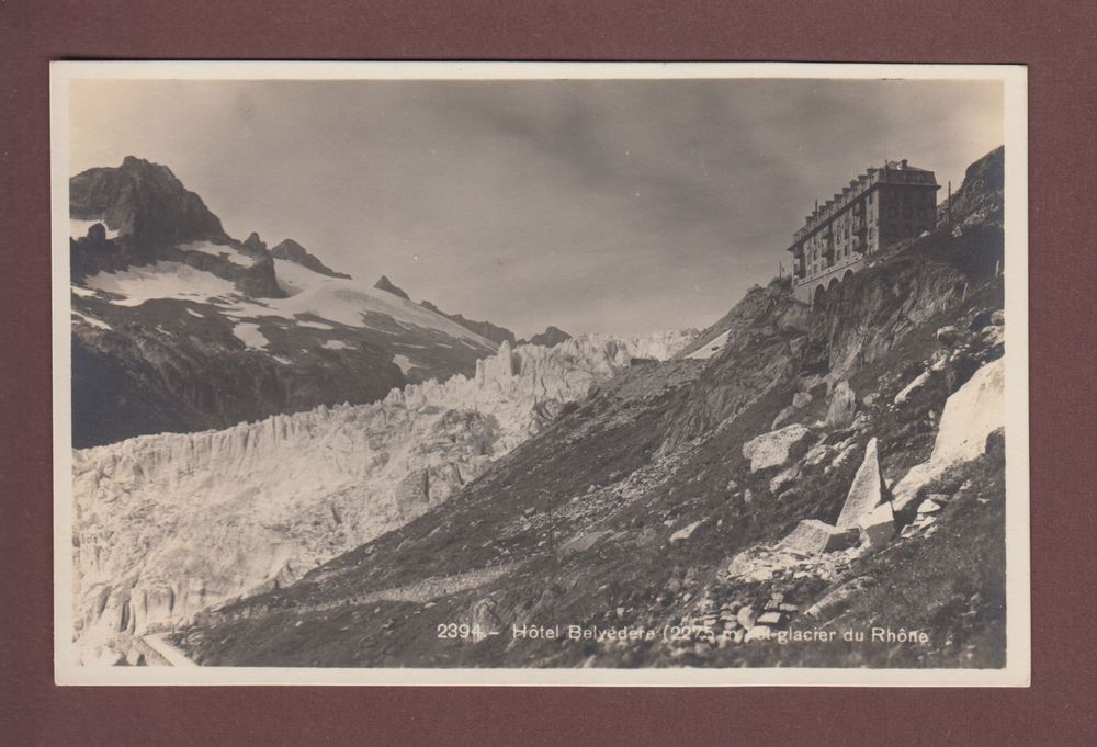 Tirage Albuminé Original - Glacier Du Rhône, Valais, Suisse, Circa 1880