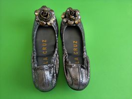 Lola Cruz Ballerinas, Gr. 37, Silber, neu!