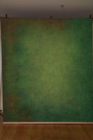 Handgemalter Hintergrund auf Leinwand Grün 2,7m x 2,2m