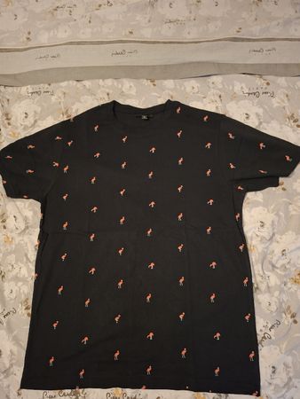 Herren T-Shirt schwarz mit Flamingos Grösse S neuwertig