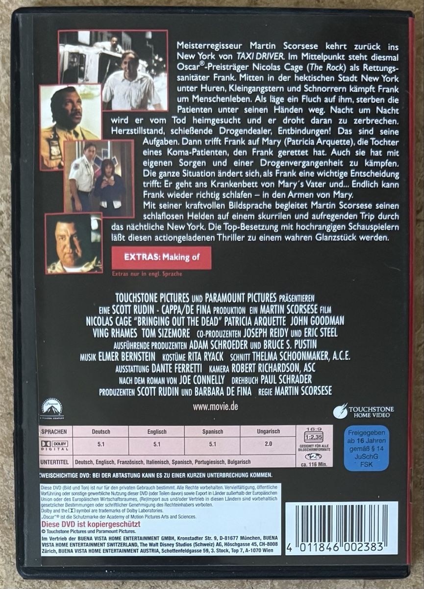 Alle DVDs: BRINGING OUT THE DEAD – Neu (gemäss Beschreibung) aus Dietikon von AndreaSch01 1