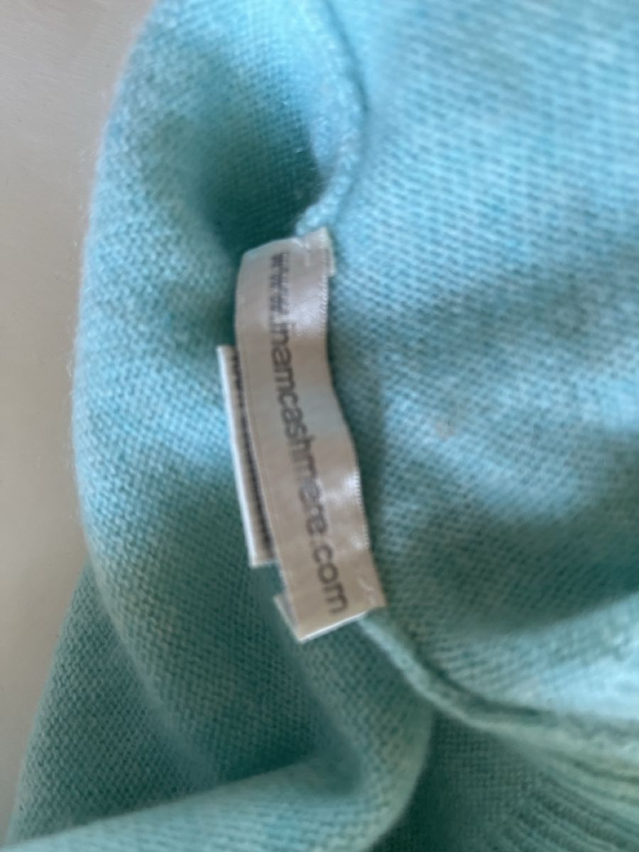 Maglioni & Felpe: Pull  long en cachemire Inam bleu turquoise chiné, taille S/ – Usato da Genève venduto da Libellule477 3