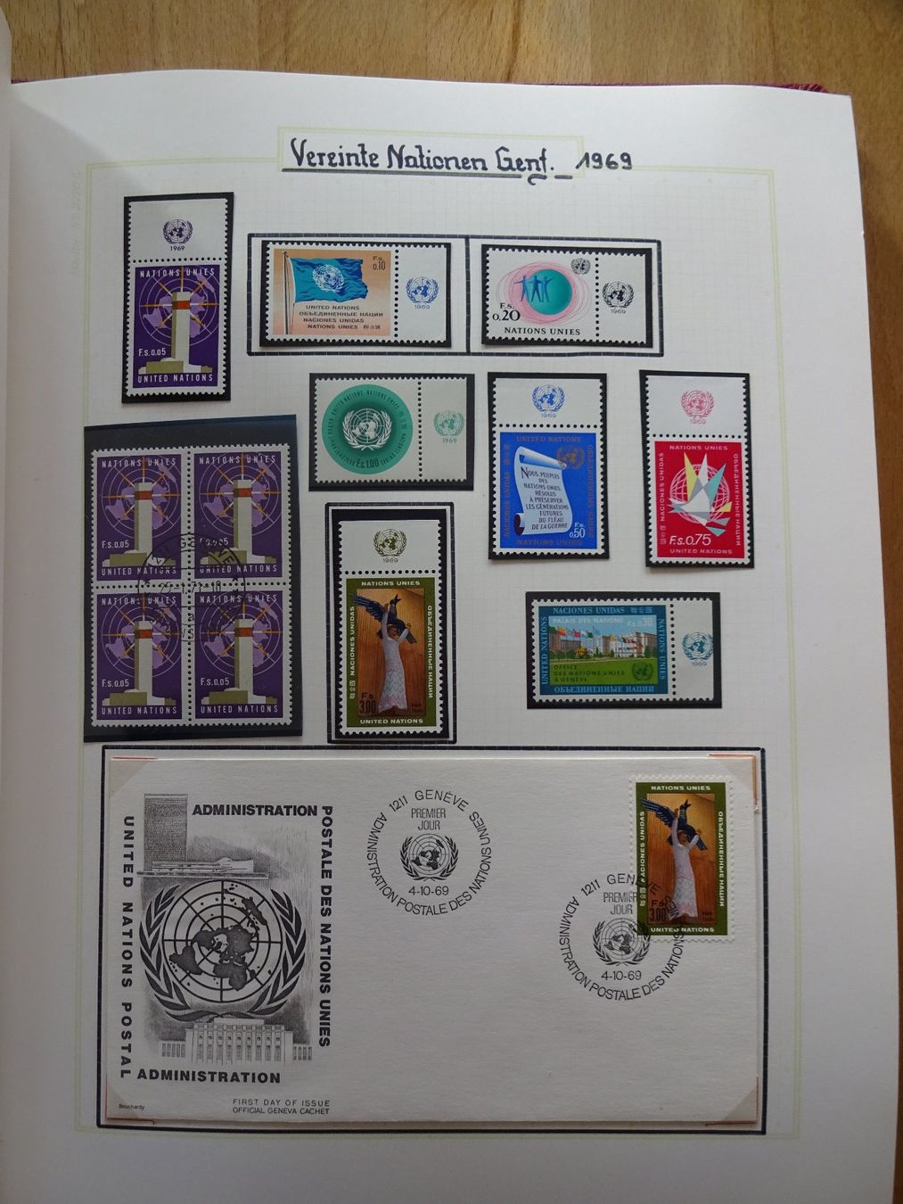 Alle Briefmarken: Vereinte Nationen 1969 - 1978 – Gebraucht aus Goldach von armando_r 3