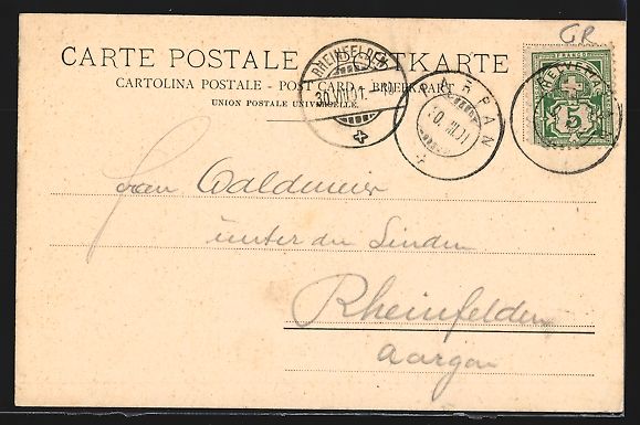 Cartoline postali: AK Parpan, Ortsansicht mit Kirche – Usato da Berlin venduto da bartko-reher 1