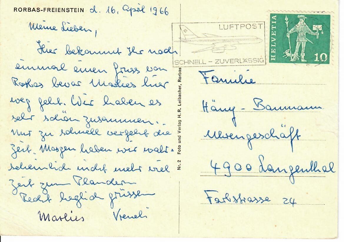 Ansichtskarten: Rorbas - Freienstein – Gebraucht aus Hochdorf von Ziegel-16 1