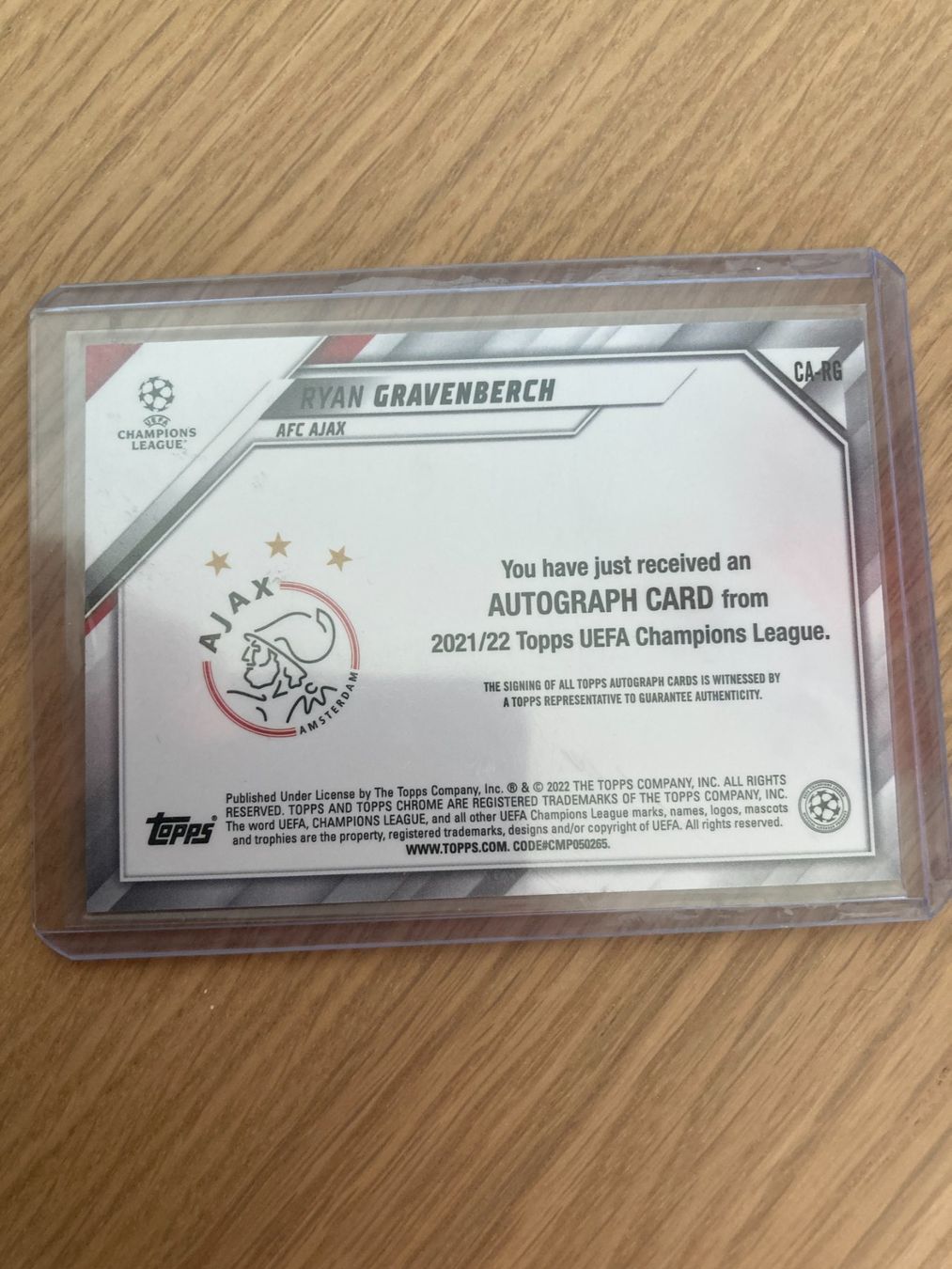 Topps Sammelbilder & Trading cards: Topps Chrome UEFA 2021-22 - Ryan Gravenberch Auto – Gebraucht aus La Tour-de-Peilz von Tyalos_Cards 1